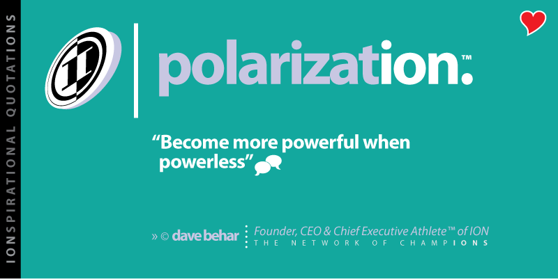 A picture of the word polarization with a quote from dave behar.