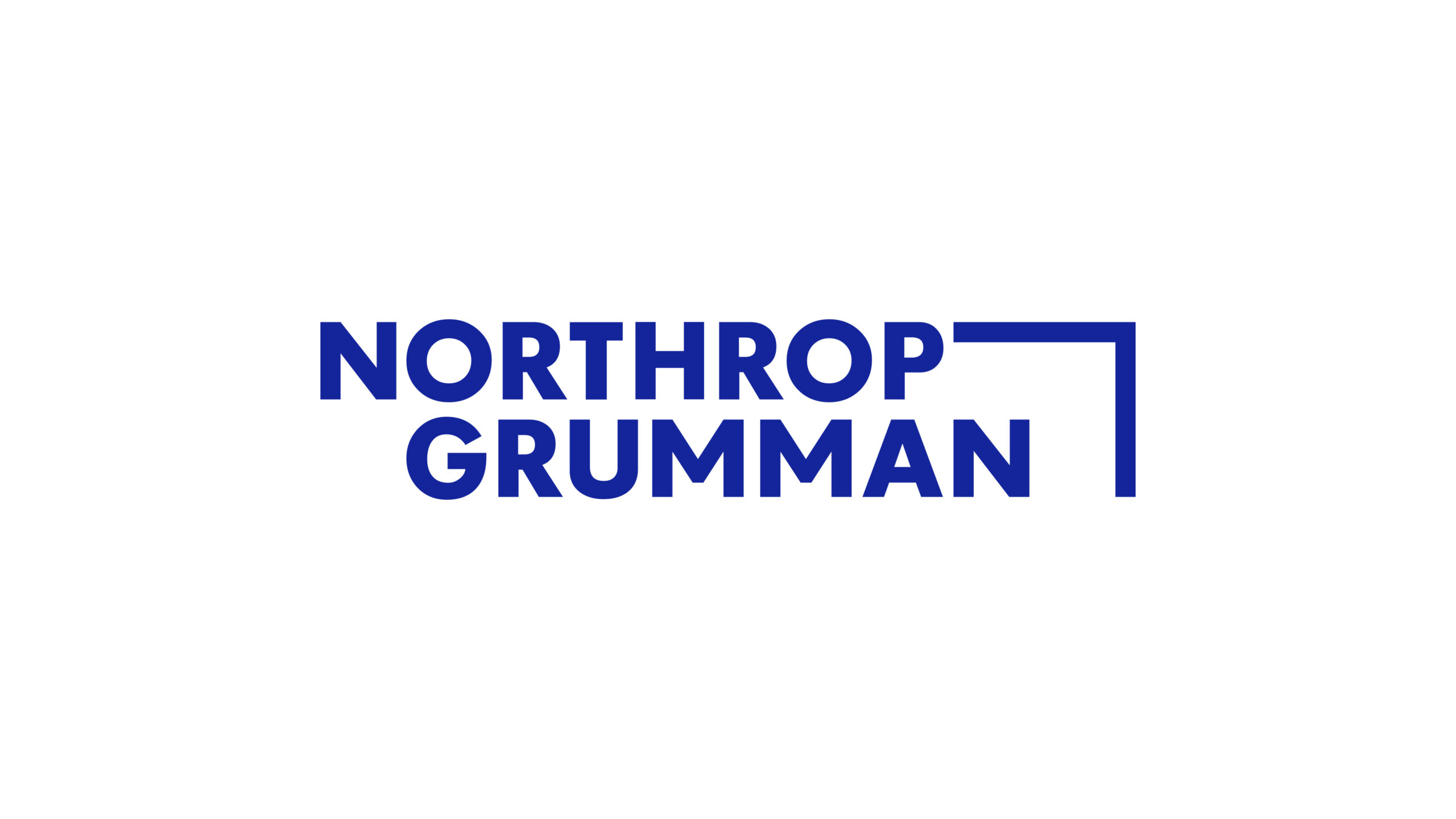A blue and white logo of northrop grumman.