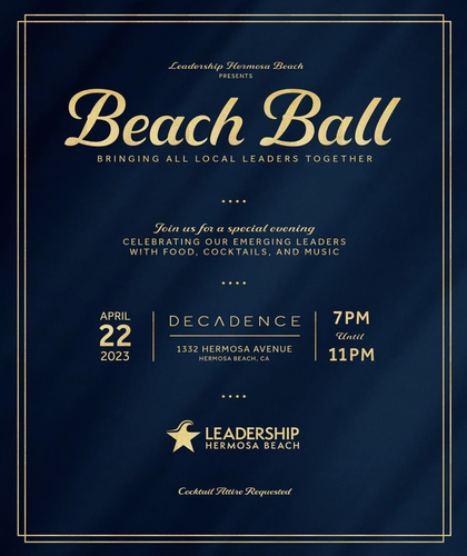 A poster for the beach ball event.