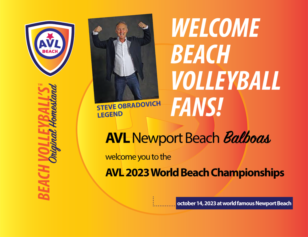 A picture of steve grabowski and the avl beach volleyball team.